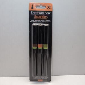 Spectrum Noir Sparkle Glitter Brush Pens Falling Leaves Quartz Harvest Olive